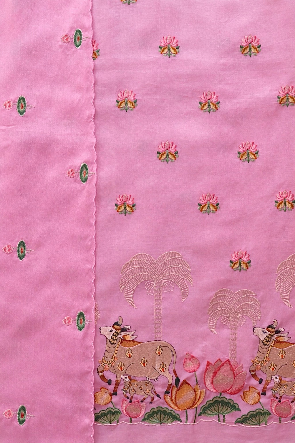 Pink Lotus Garden-3 Piece Suit Set
