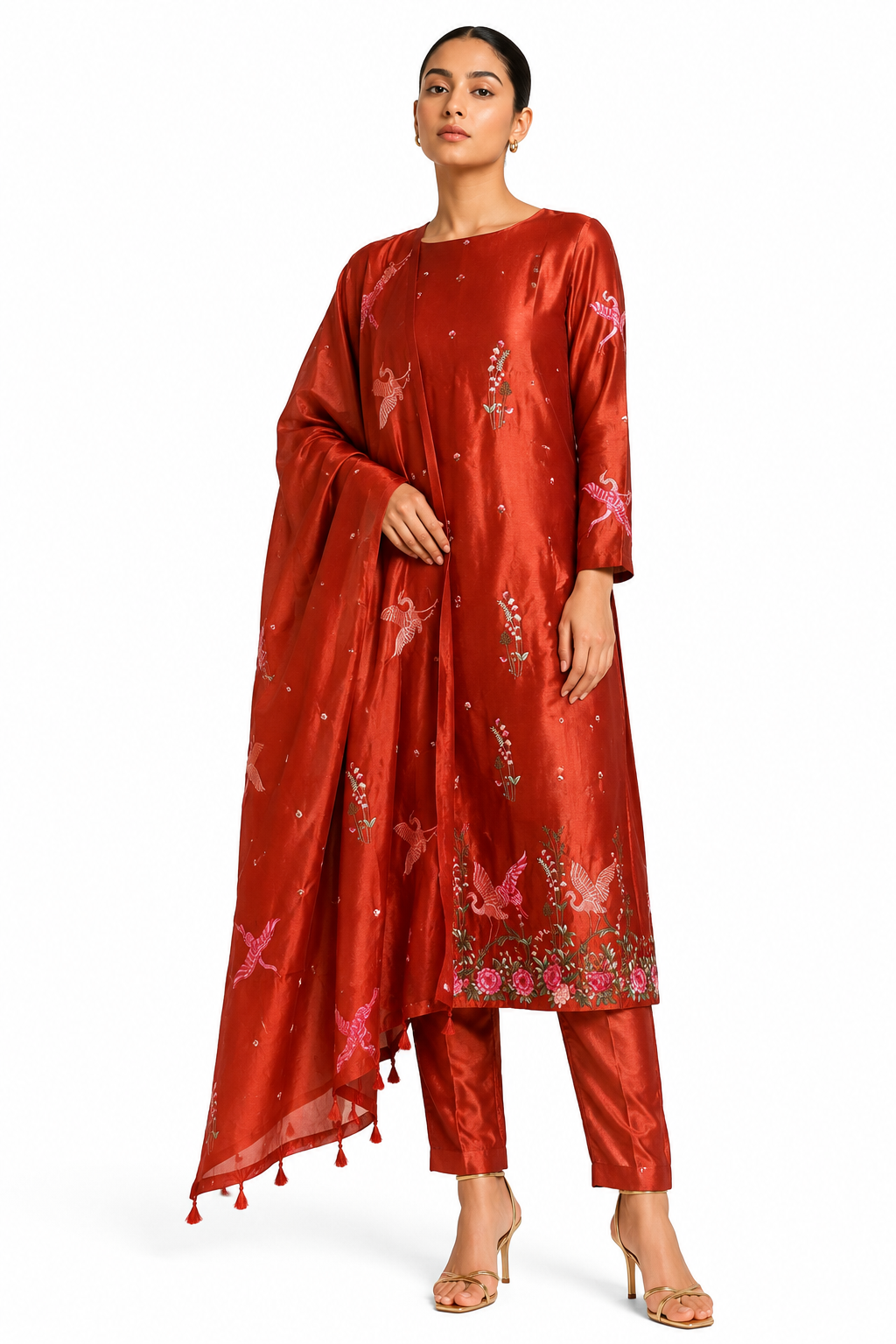 Rust Brown-3 Piece Suit Set