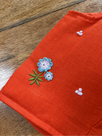 ORANGE COTTON BLOUSE