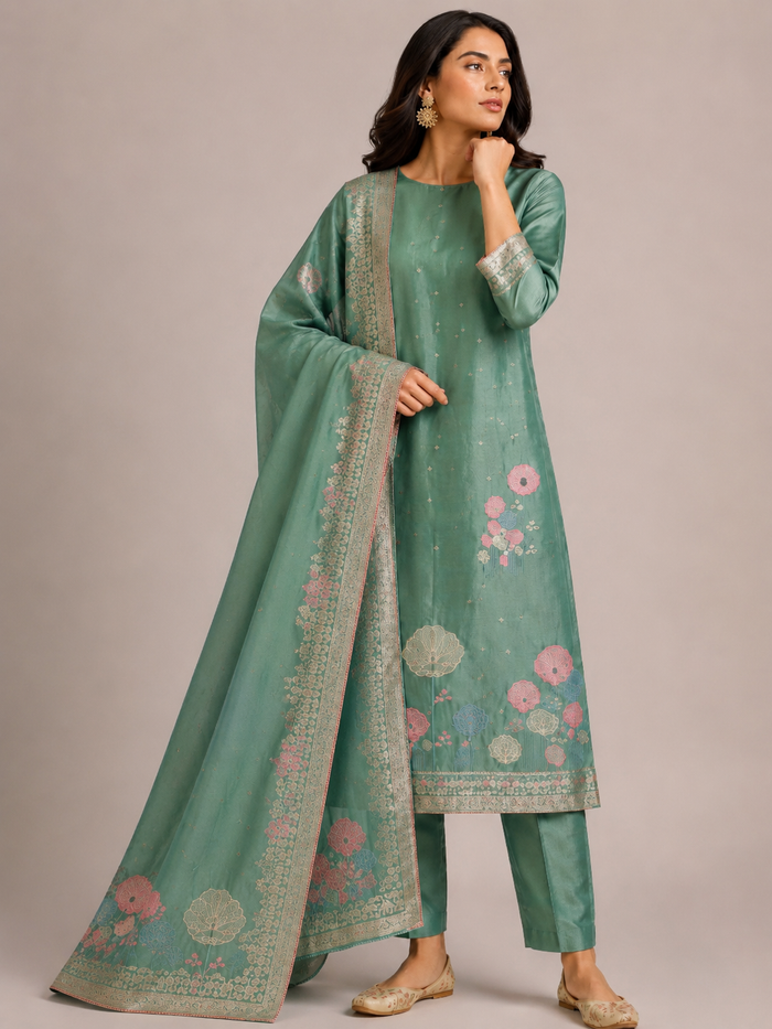 Blossom Sage-3 Piece Suit Set