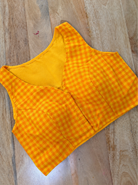 YELLOW ORANGE COTTON BLOUSE