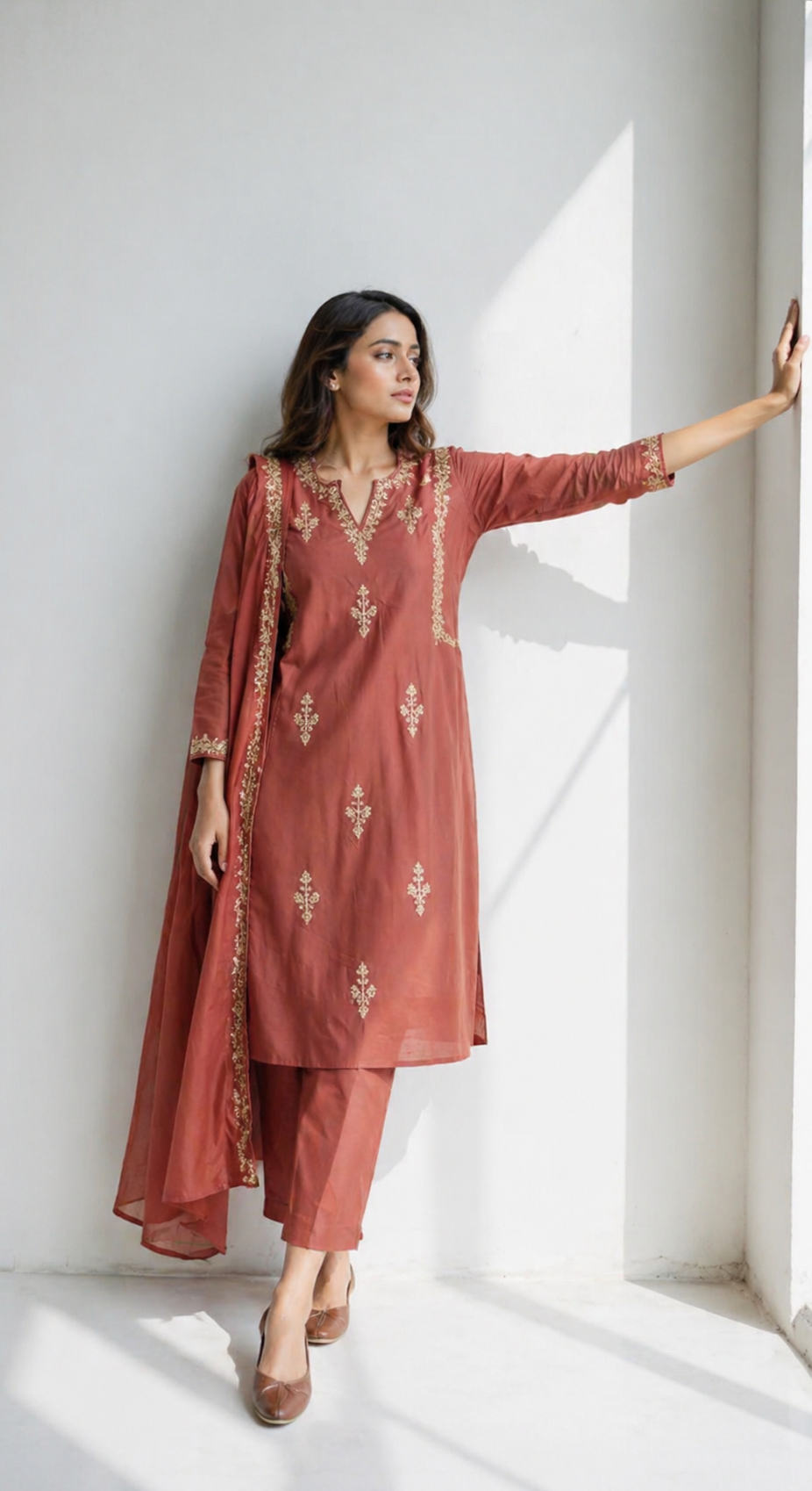 Mauve Mahal-3 Piece Suit Set
