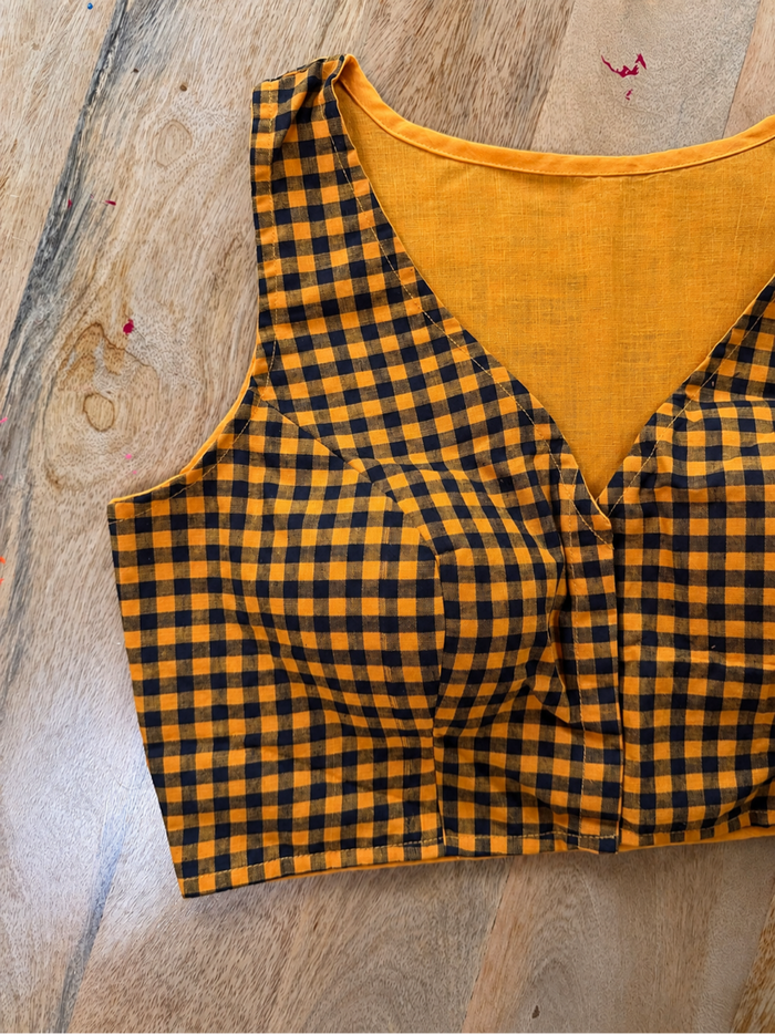 MUSTARD YELLOW COTTON BLOUSE