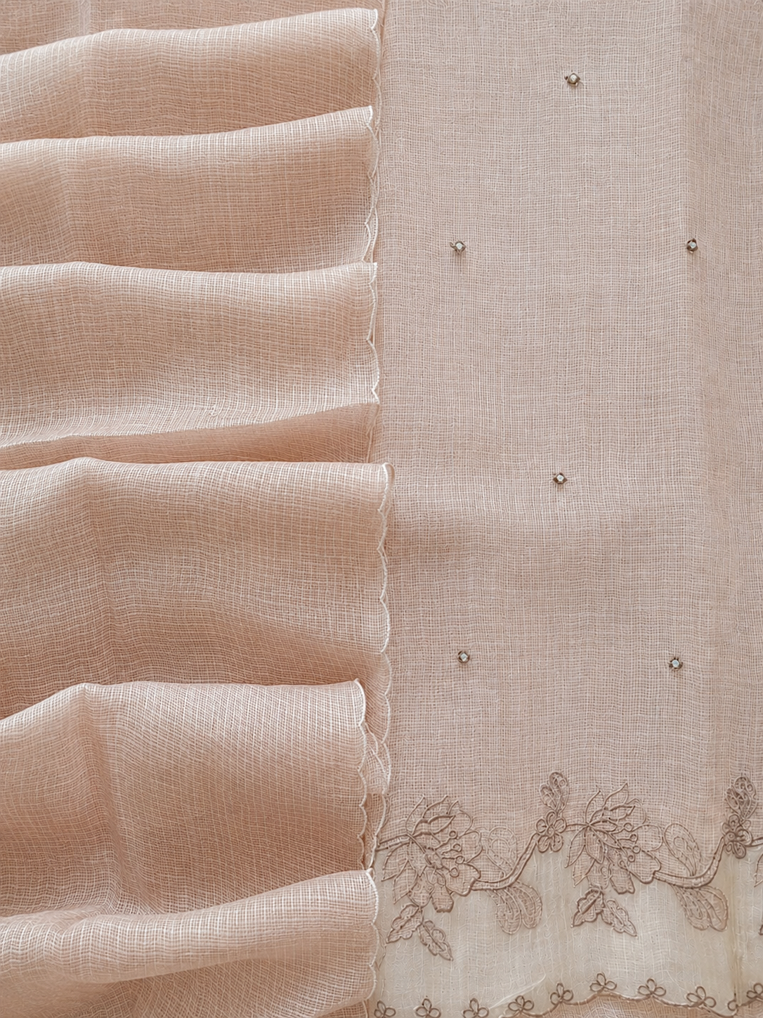 Beige Kota Silk-3 Peice Suit Set