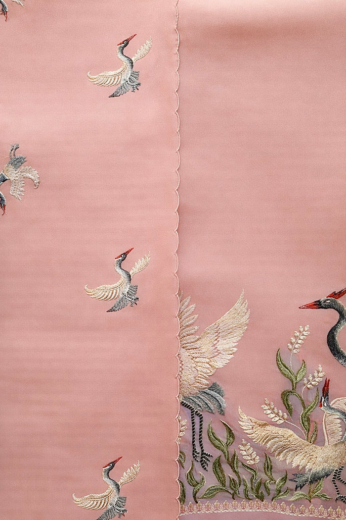 Orange Blush Crane- 3 Piece Suit Set