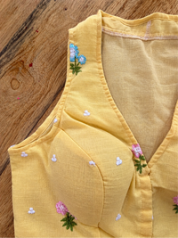 LIGHT YELLOW COTTON BLOUSE