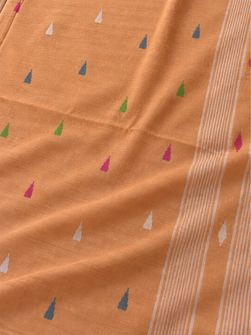 PEACH SOFT COTTON- Comes with blouse piece