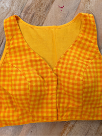 YELLOW ORANGE COTTON BLOUSE