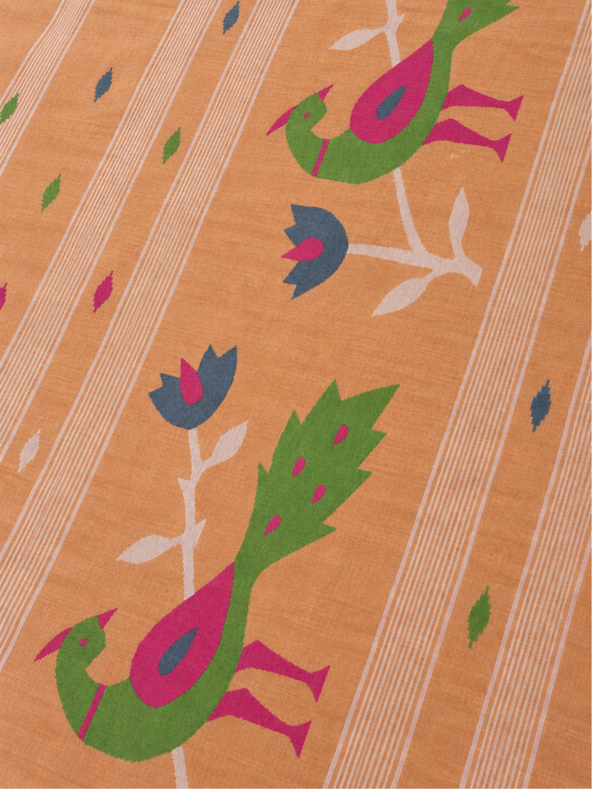 PEACH SOFT COTTON- Comes with blouse piece