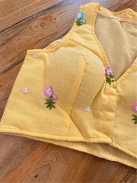LIGHT YELLOW COTTON BLOUSE