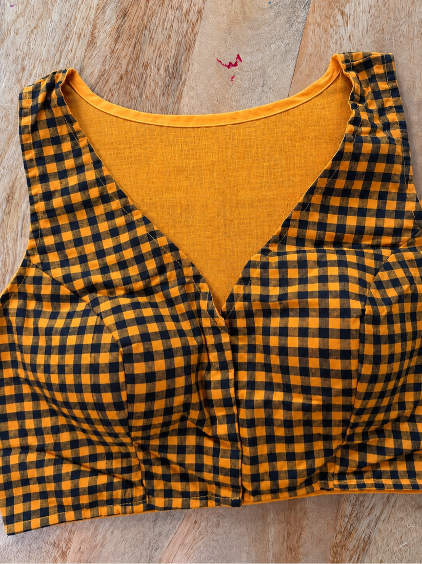 MUSTARD YELLOW COTTON BLOUSE