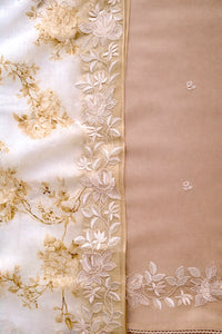Soft Beige Floral- 3 Piece Suit Set