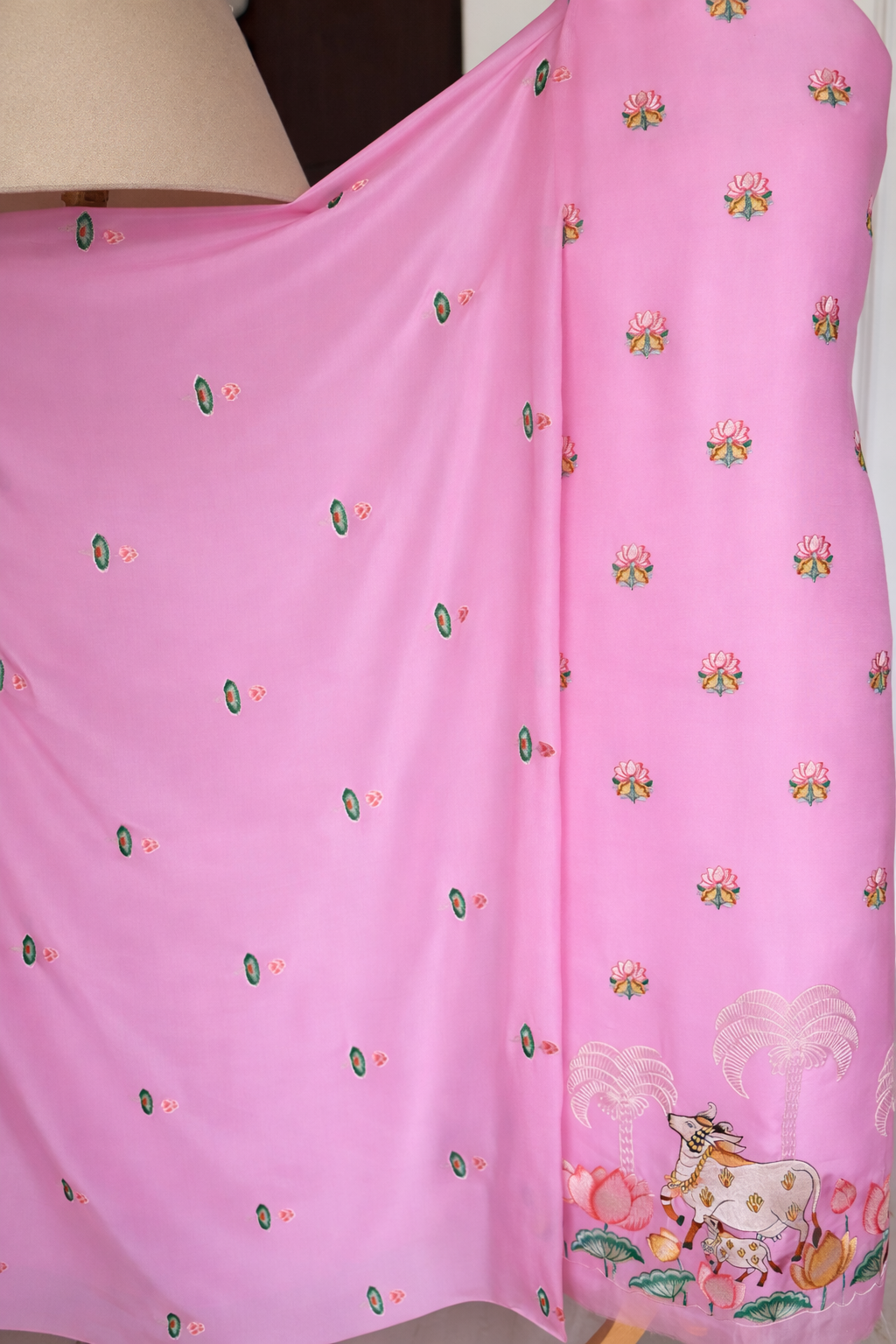 Pink Lotus Garden-3 Piece Suit Set