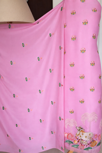 Pink Lotus Garden-3 Piece Suit Set