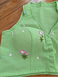 LIGHT GREEN COTTON BLOUSE