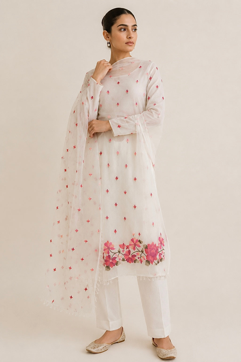 Blooming Ivory-3 Piece Suit Set