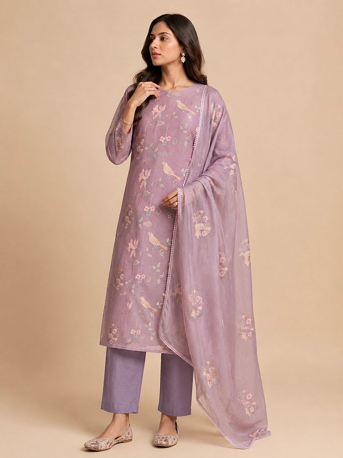 Lilac Bird Mul-3 Piece Suit Set
