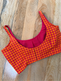 RED YELLOW COTTON BLOUSE