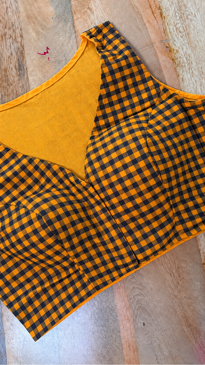 MUSTARD YELLOW COTTON BLOUSE