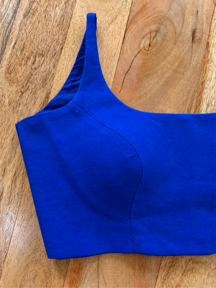 ROYAL BLUE COTTON BLOUSE