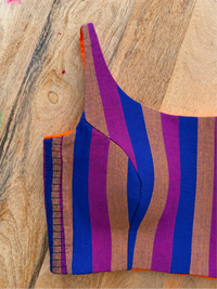 BLUE PURLE REVERSIBLE COTTON BLOUSE
