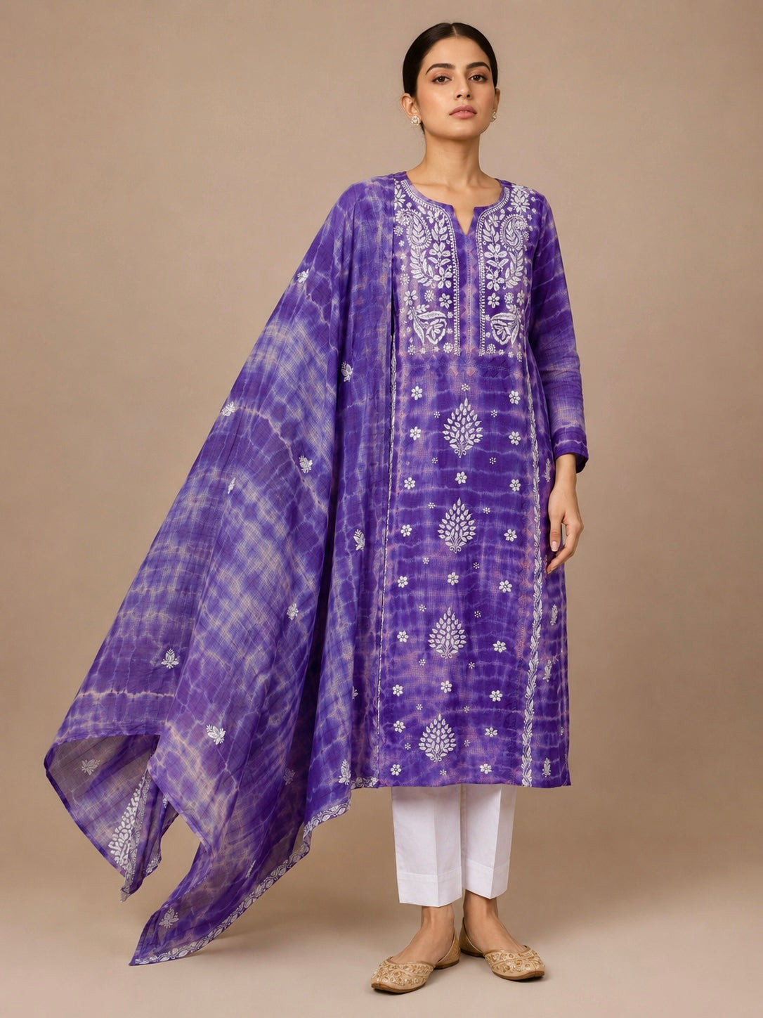 Meher Lavender Kota Cotton-2 Piece Suit Set