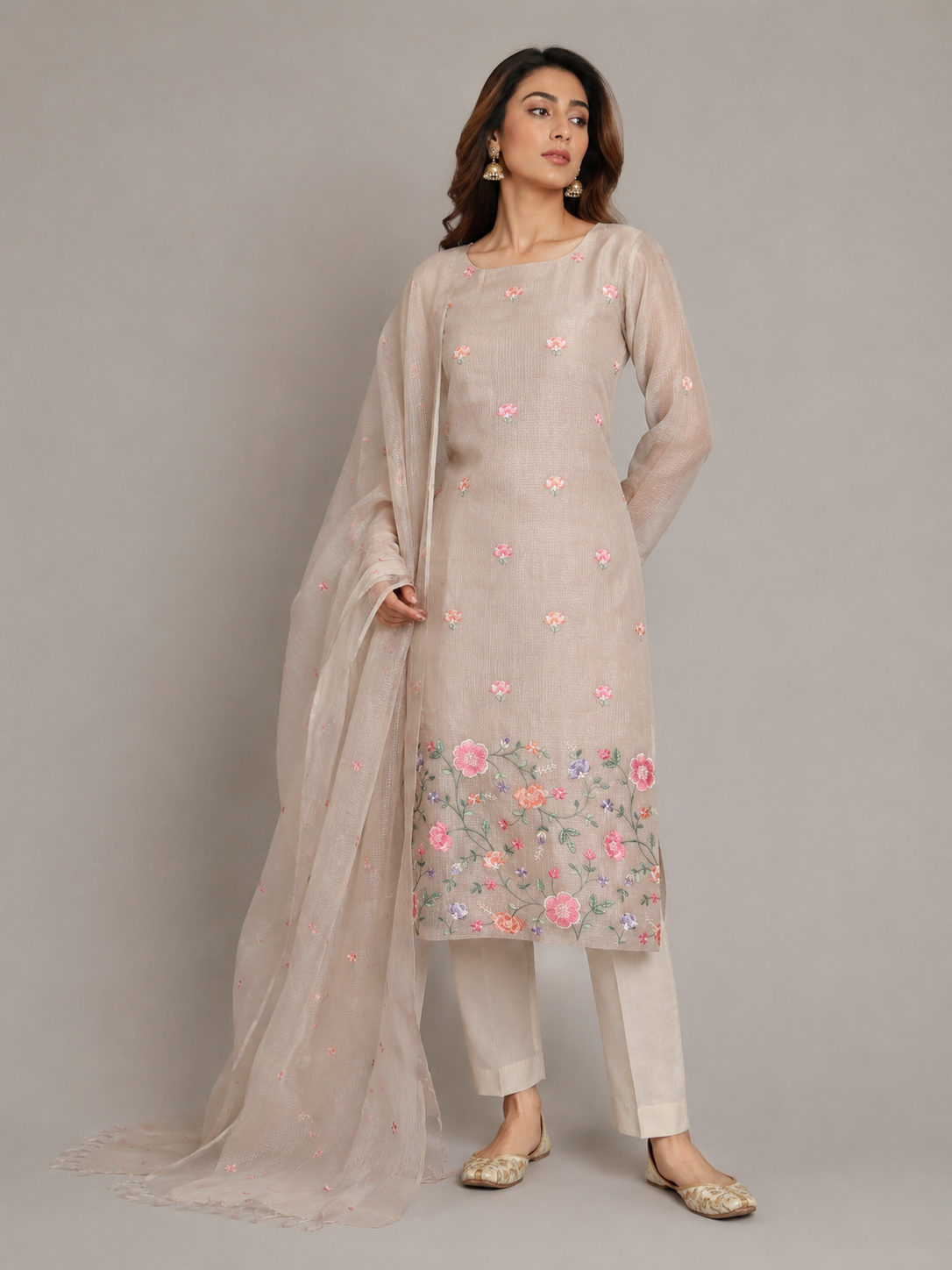 Nude Blossom-3 Piece Suit Set
