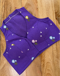 DEEP PURPLE COTTON BLOUSE