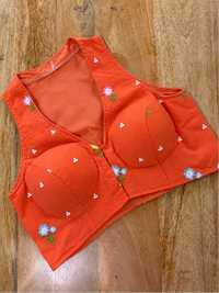 ORANGE COTTON BLOUSE