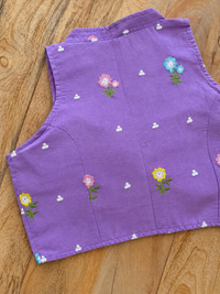 PURPLE COTTON BLOUSE