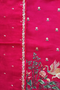 Cherry Red Crane- 3 Piece Suit Set
