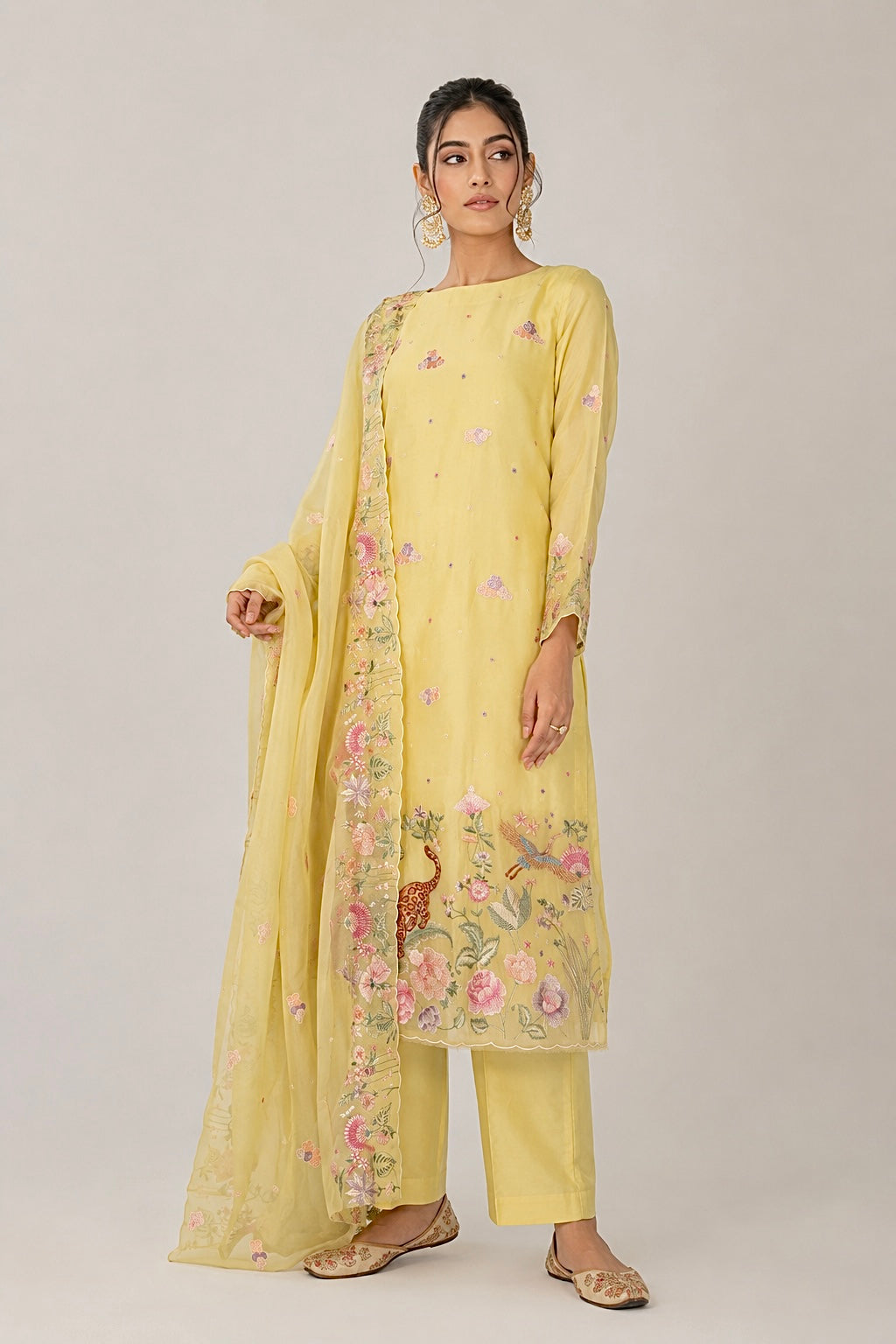 Yellow Bloom-3 Piece Suit Set