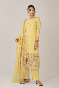 Yellow Bloom-3 Piece Suit Set
