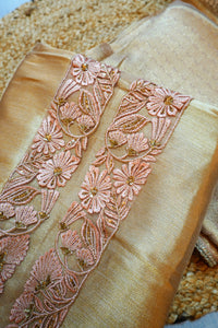 Gold Silk-3 Piece Suit Set