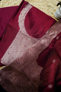 Maroon Silk-3 Piece Suit Set