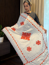Whitish Orange- Patchwork Dupatta