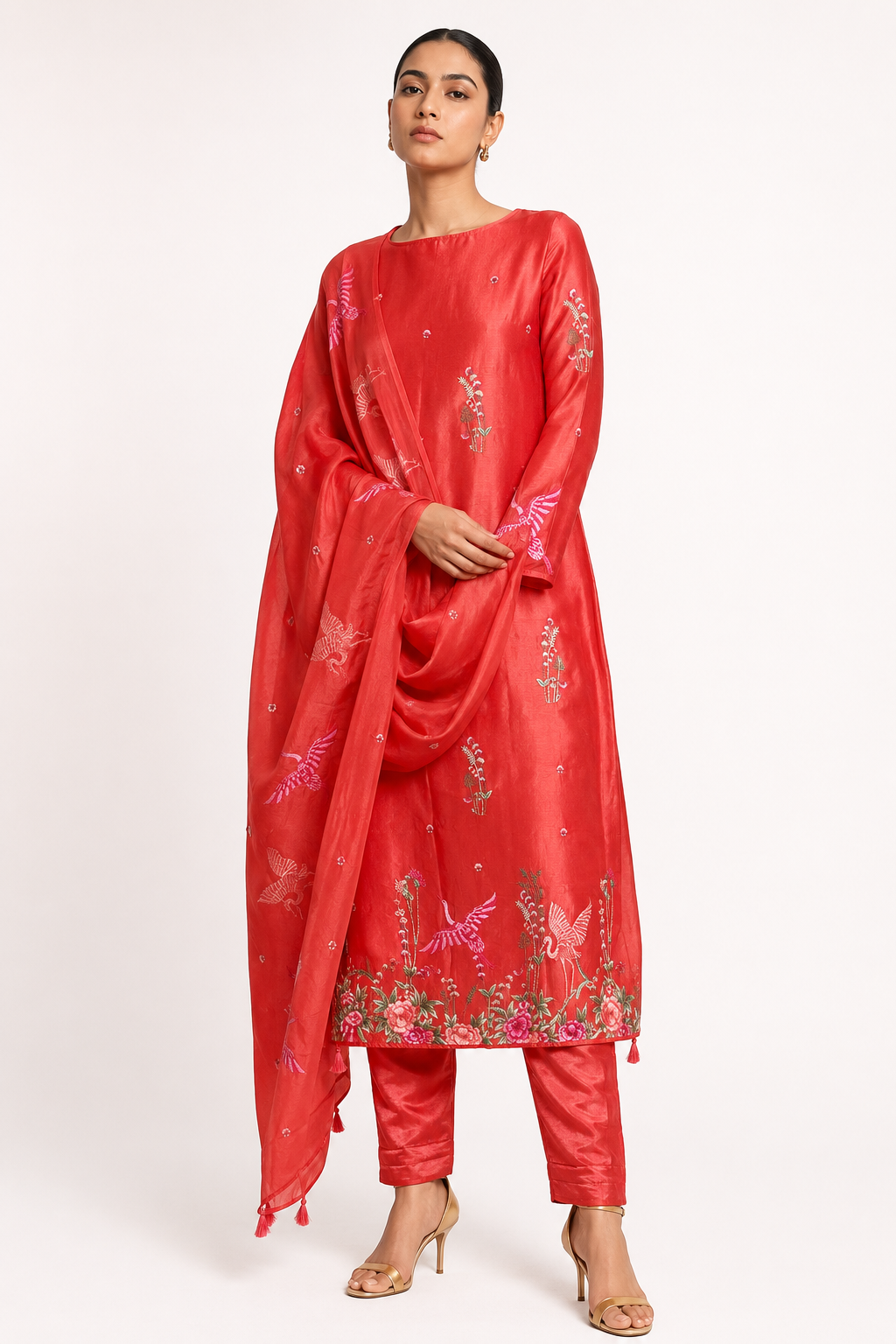 Orangish Garden-3 Piece Suit Set