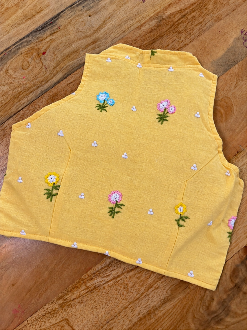 LIGHT YELLOW COTTON BLOUSE