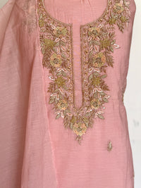 Orangish Mul Chanderi-3 Piece Suit Set