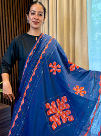 Bluish-Patchwork Dupatta