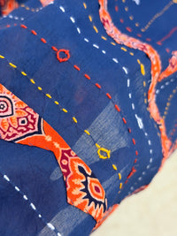 Bluish-Patchwork Dupatta