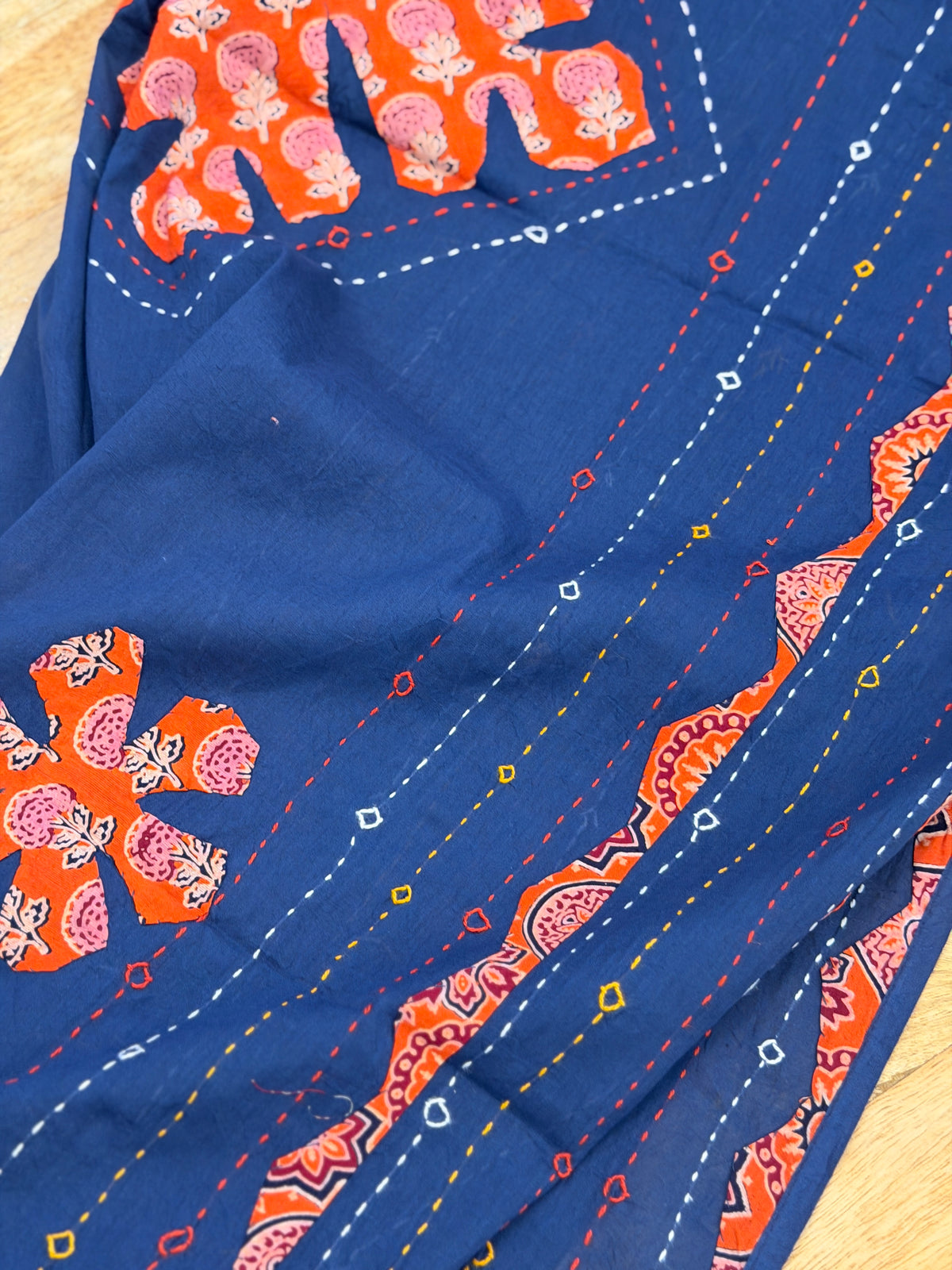Bluish-Patchwork Dupatta