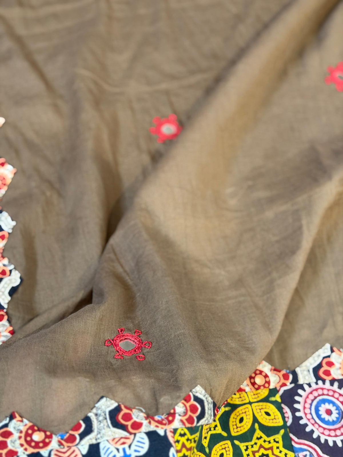 Brownish Beige-Patchwork Dupatta