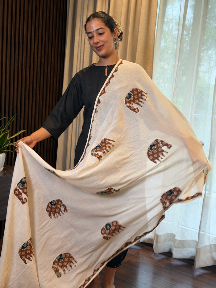 Cremish Elephant-Patchwork Suit