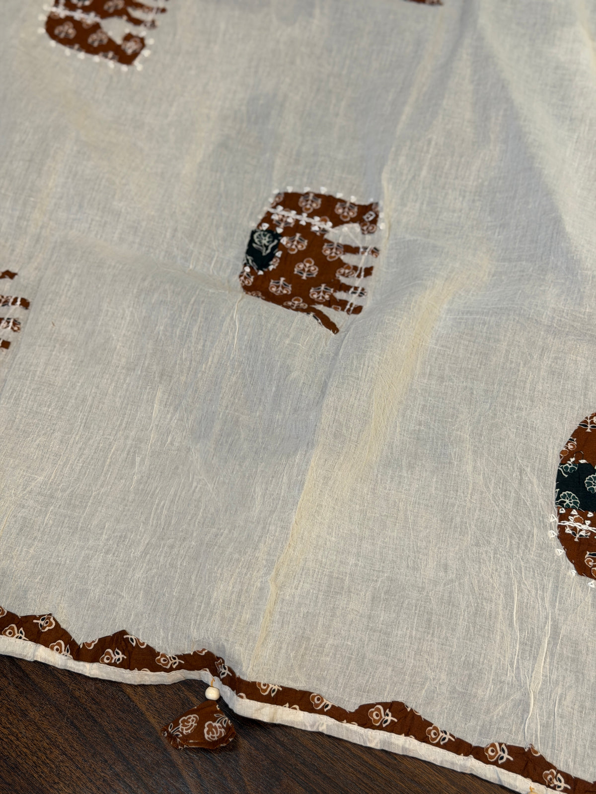 Cremish Elephant-Patchwork Suit