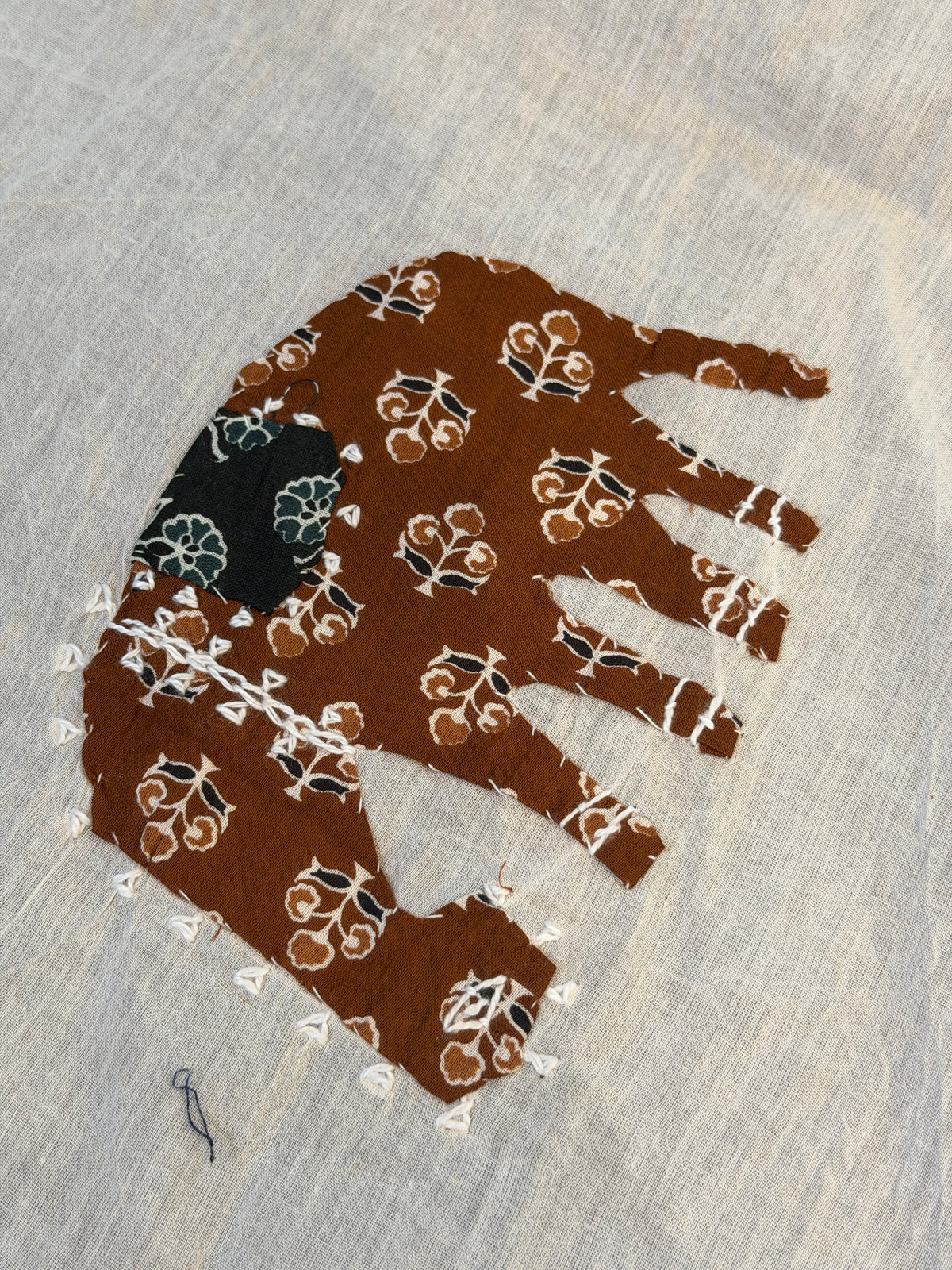 Cremish Elephant-Patchwork Suit