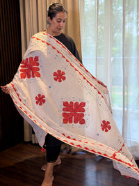 Whitish Orange- Patchwork Dupatta