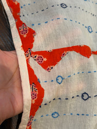 Whitish Orange- Patchwork Dupatta