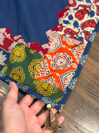 Blue-Patchwork Dupatta