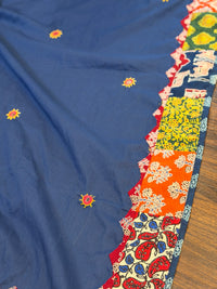 Blue-Patchwork Dupatta